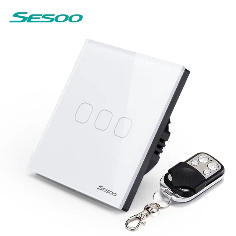 Smart Home Touchscreen Control Panel - SESOO Remote Touch Switch, 3 Gang