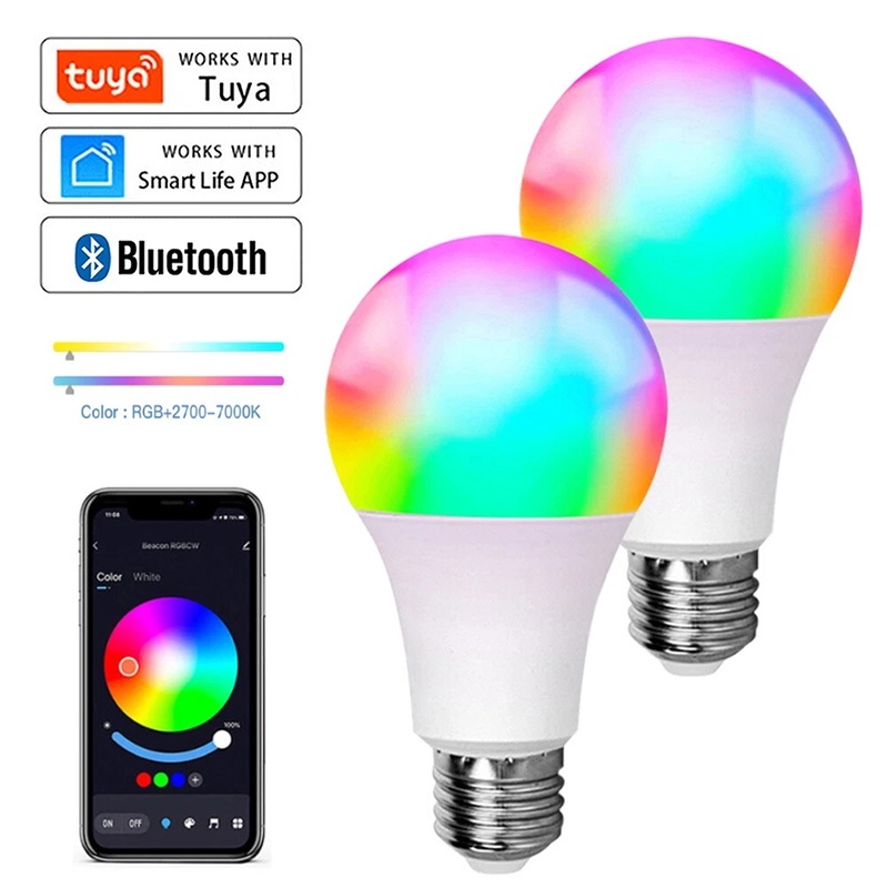 Alexa Compatible Bulb - Tuya Bluetooth LED Bulb Dimmable 15W