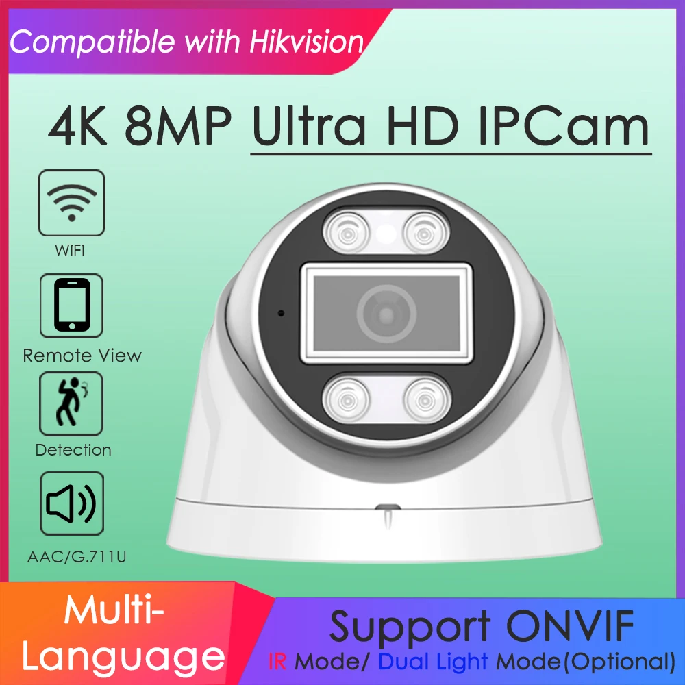 Smart Home Hikvision - IMX415 4K 8MP Wifi Camera IP