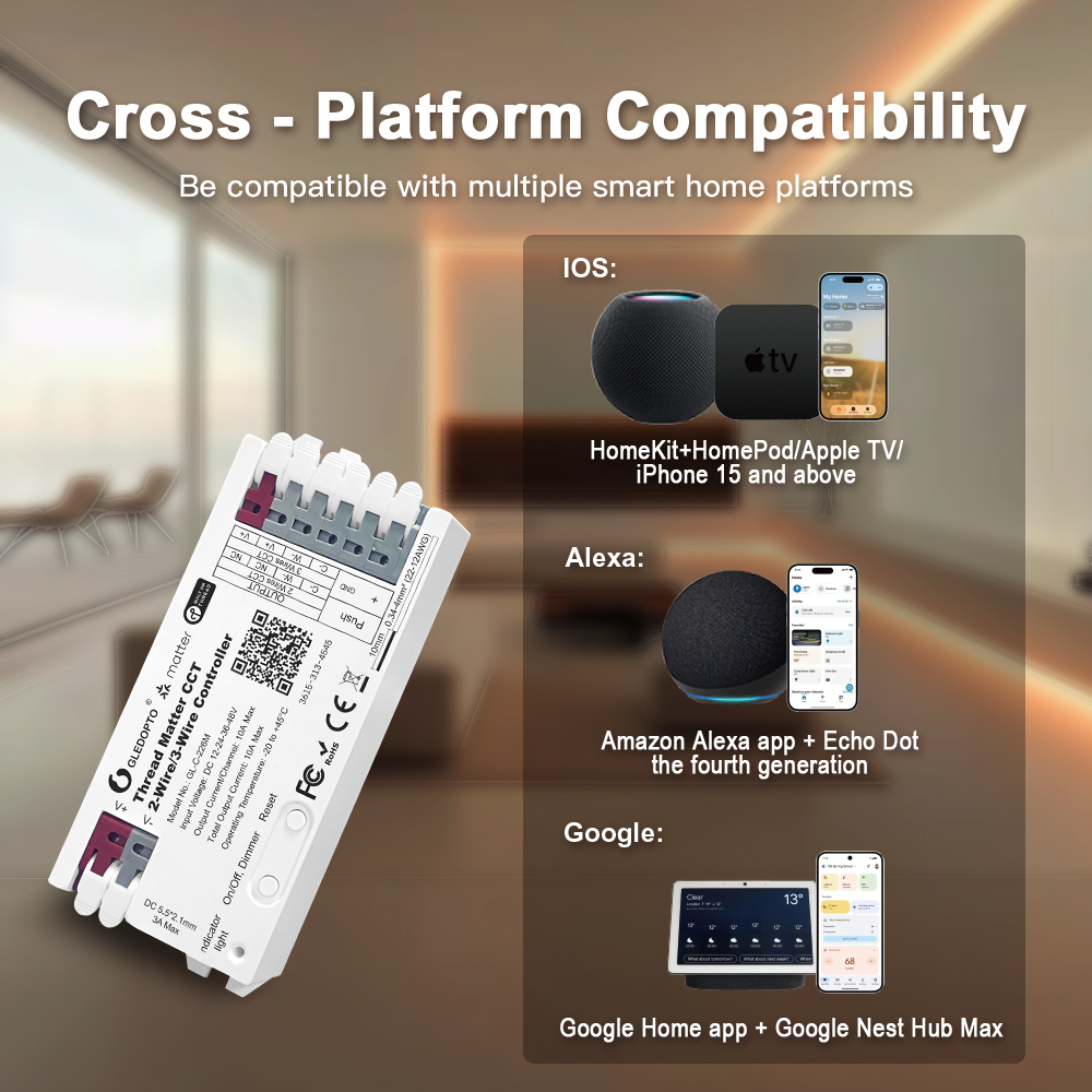 Alexa Compatible Bulb - GLEDOPTO Thread Matter CCT PWM Dimmer