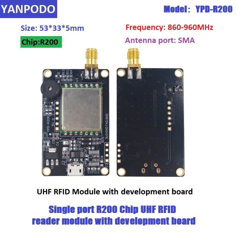 Smart Home Raspberry Pi - R200 Chip UHF RFID Reader Module