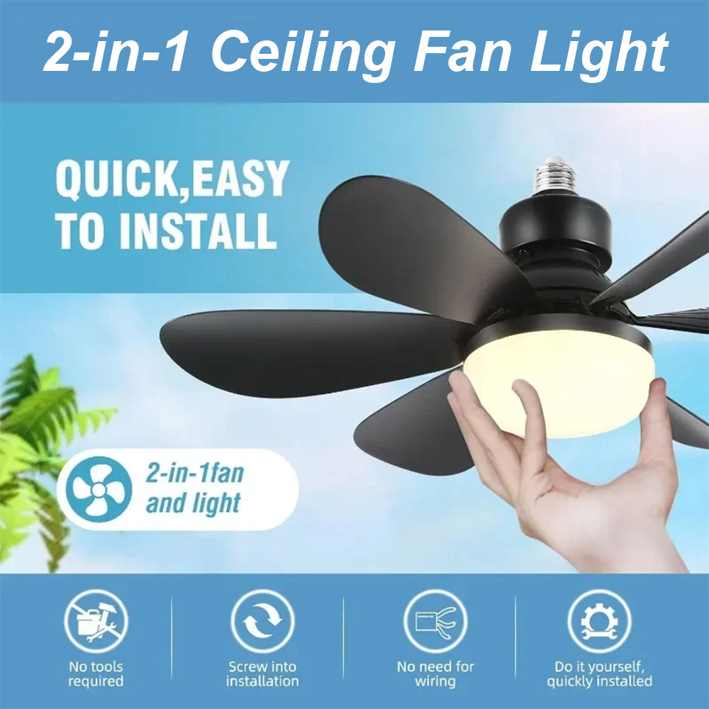Smart Home Ventilation System - 40W Ceiling Fan Lighting Dimmable Light