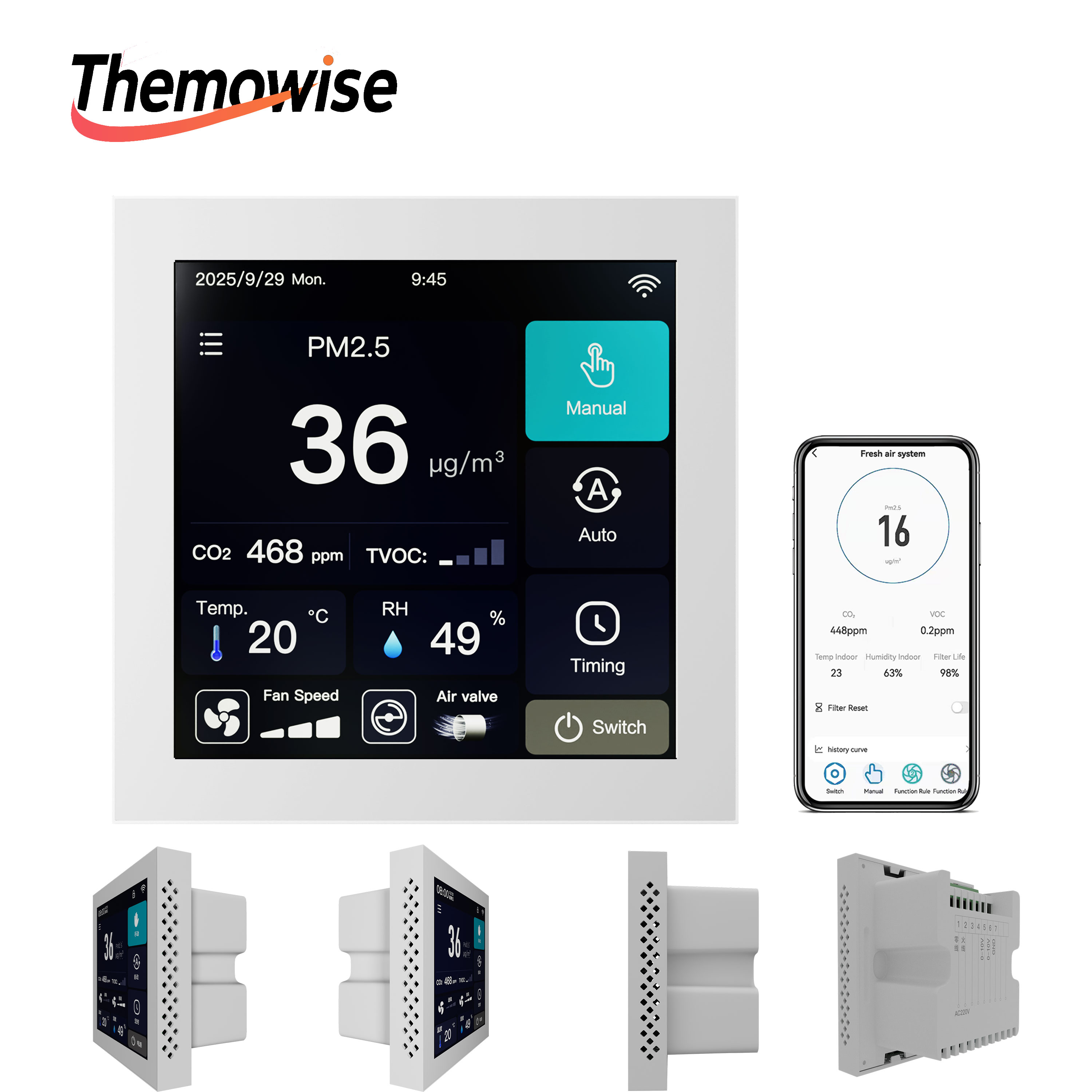 WIFI Home Smart Air Quality Ma - đánh giá và giá Smart Home Ventilation System