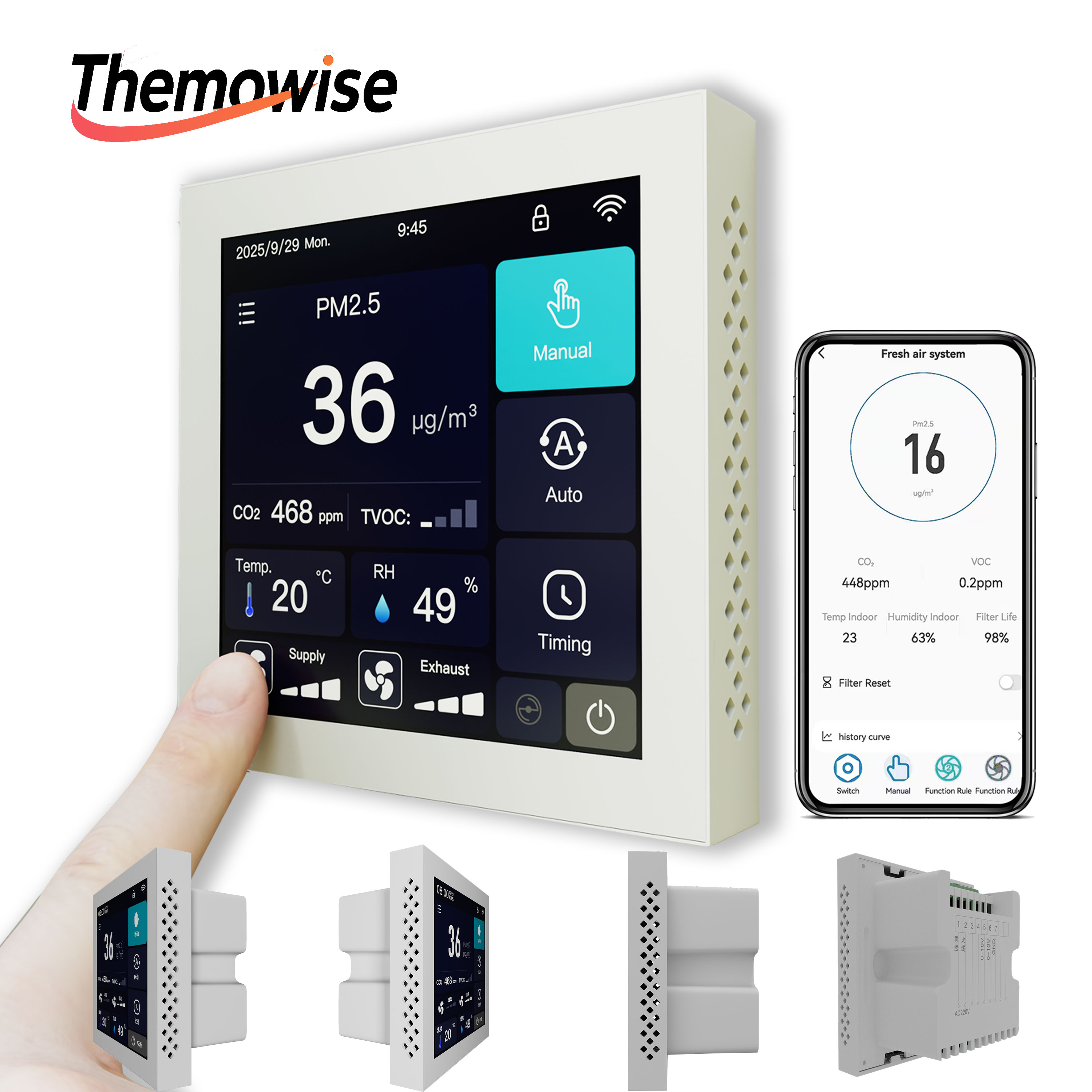 WIFI Home Smart Air Quality Ma - đánh giá và giá Smart Home Ventilation System