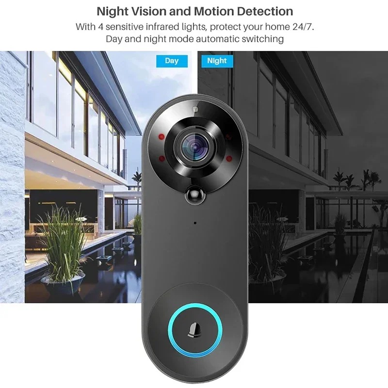 HD 1080P Smart Wireless Doorbe - đánh giá và giá Smart Home Video Doorbell Enhanced Security With Smart Doorbell
