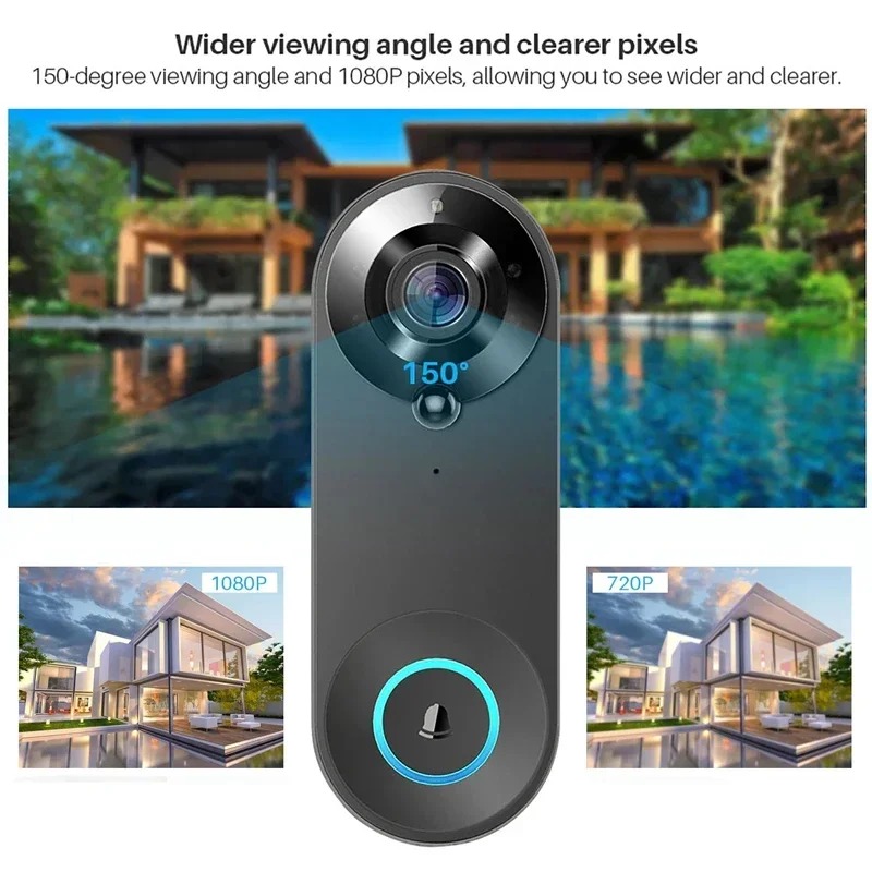 HD 1080P Smart Wireless Doorbe - đánh giá và giá Smart Home Video Doorbell Enhanced Security With Smart Doorbell