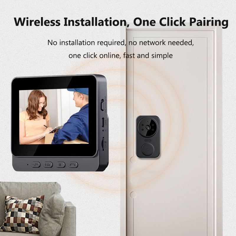4.3 Inch WiFi Wireless Video D - đánh giá và giá Smart Home Video Doorbell Enhanced Security With Smart Doorbell