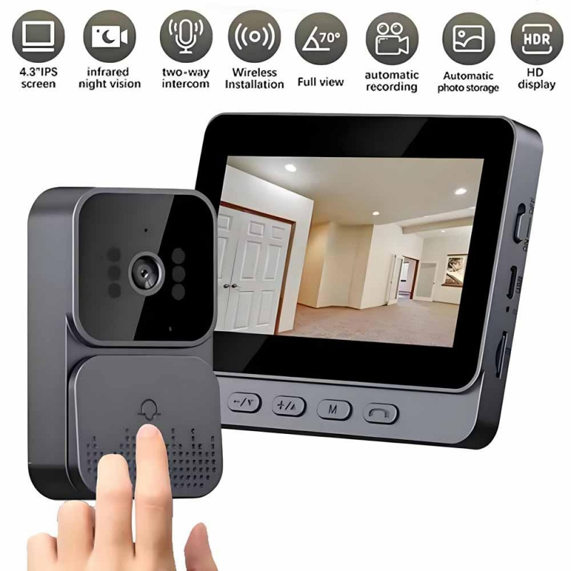 Smart WiFi 2.4G Wireless Doorb - đánh giá và giá Smart Home Video Doorbell Enhanced Security With Smart Doorbell