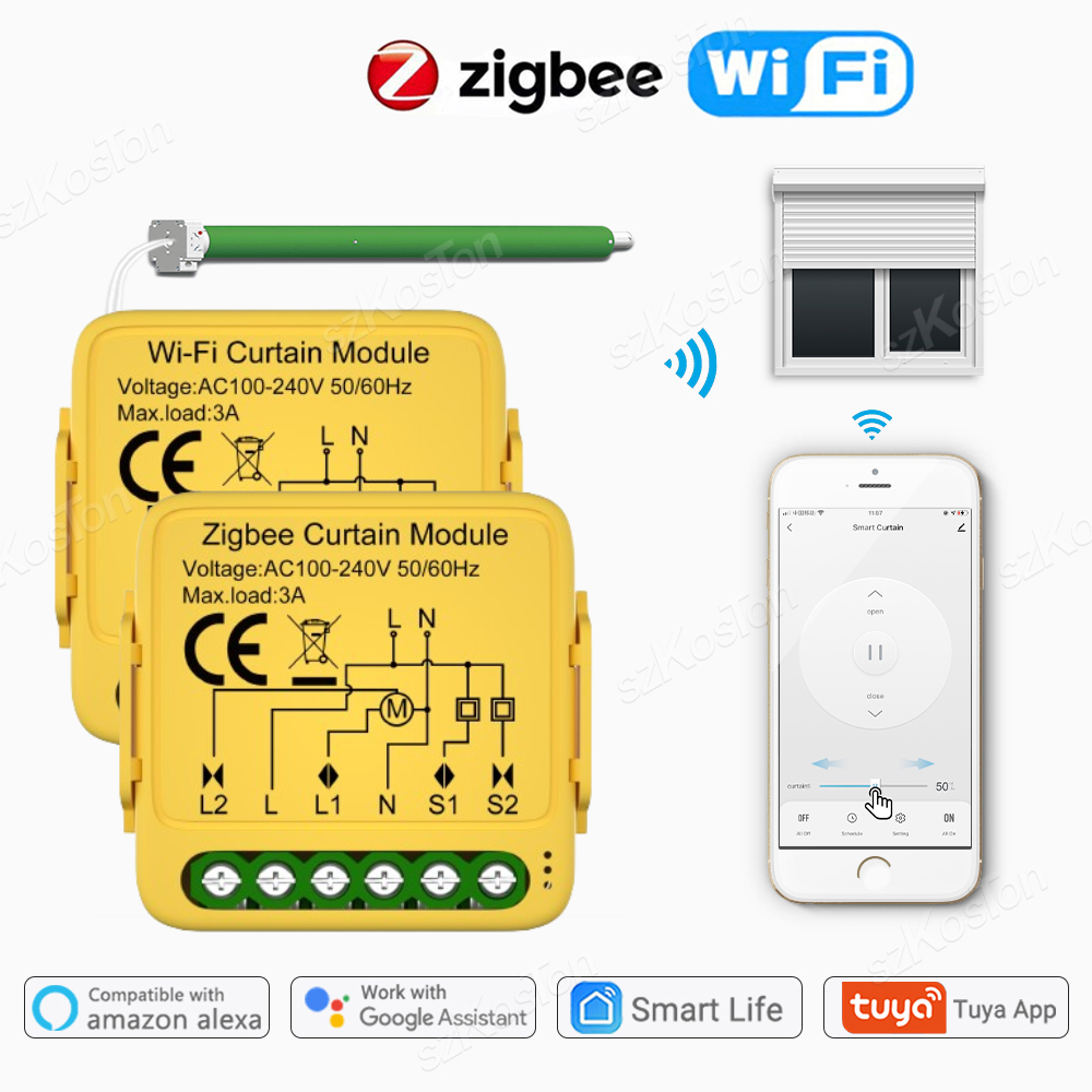 Tuya ZigBee WiFi Smart Curtain - đánh giá và giá Home Automation Kit
