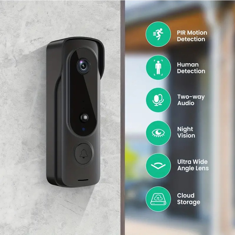 Outdoor Wireless Doorbell Sola - đánh giá và giá Smart Home Video Doorbell Enhanced Security With Smart Doorbell