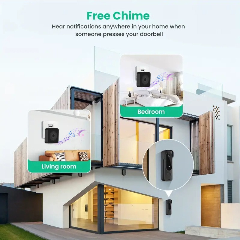 Outdoor Wireless Doorbell Sola - đánh giá và giá Smart Home Video Doorbell Enhanced Security With Smart Doorbell