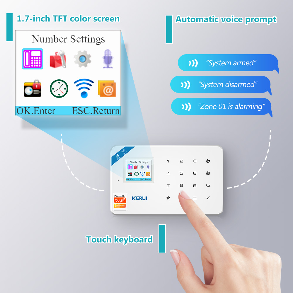KERUI W181 Alarm System Panel  - đánh giá và giá Home Automation Kit