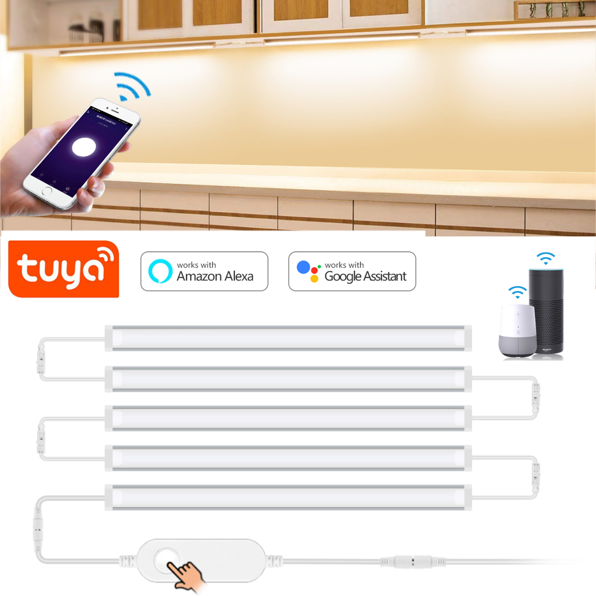 1-5 Pcs Kitchen Tuya Smart LED - đánh giá và giá Alexa Compatible Bulb