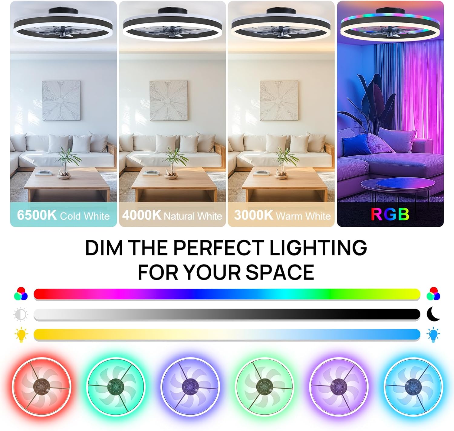 RGB Smart Ceiling Fan Light 6- - đánh giá và giá Smart Home Ventilation System