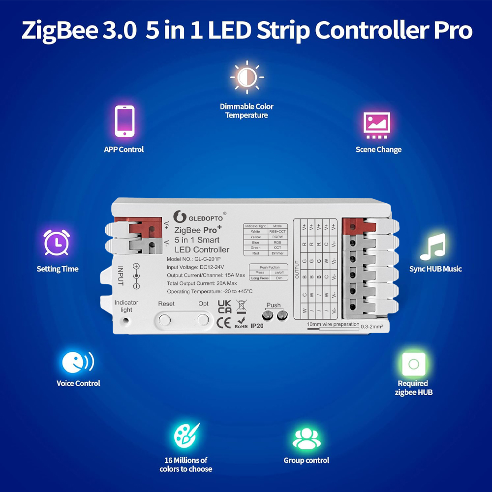 Smart ZigBee 3.0 LED Controlle - đánh giá và giá Alexa Compatible Bulb