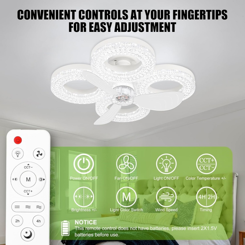 Smart LED Ceiling Fan Light 48 - đánh giá và giá Smart Home Ventilation System