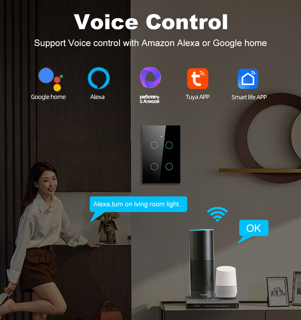 Smart Life Wifi+Bluetooth Touc - đánh giá và giá Smart Home Touchscreen Control Panel