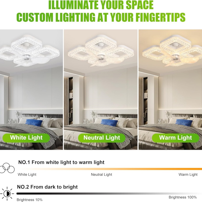 Smart LED Ceiling Fan Light 48 - đánh giá và giá Smart Home Ventilation System